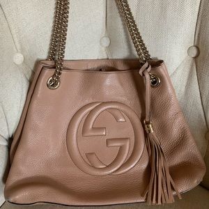 Gucci Soho Chain Strap Handbag Leather Tote